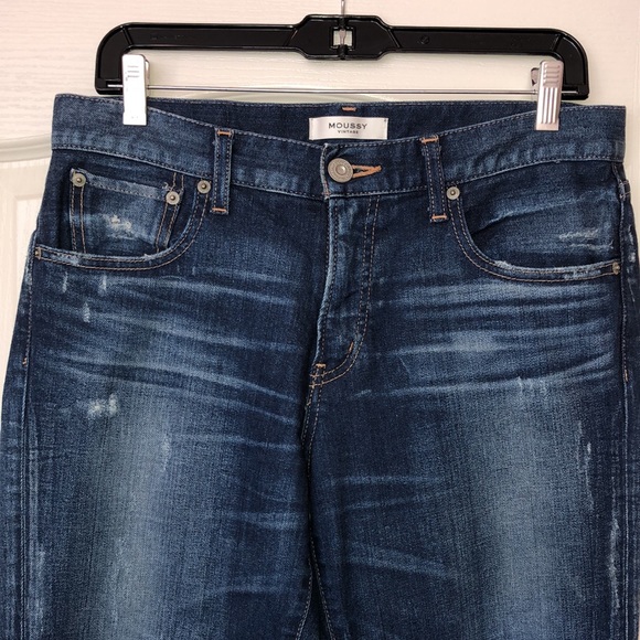 Moussy Vintage Comfort Velma Skinny Distressed Blue Jeans, Size 29. Retail $325. - Picture 4 of 16